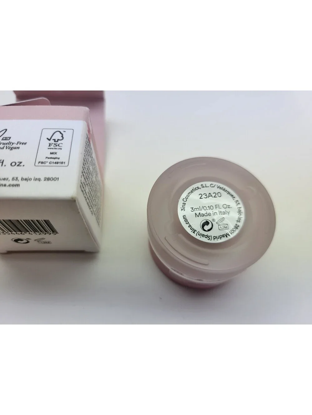 3INA MAKEUP The 24h Cream Eyeshadow # 306 (Light Pink) Vegan Cruelty Free NIB